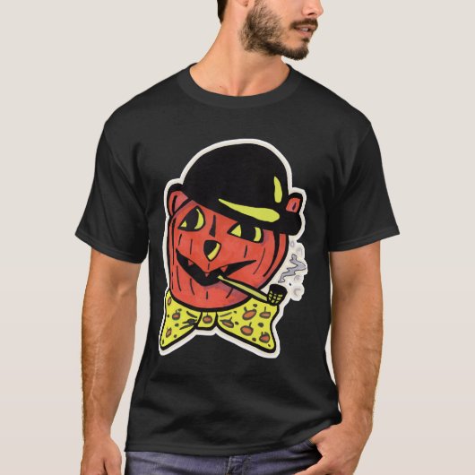 T-shirt Art vintage Jack-O-Lantern Halloween (Devant)