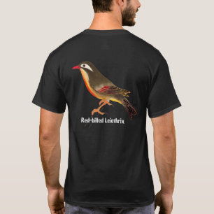 T-shirt Art vintage japonais d'oiseaux Leiothrix à bec rou