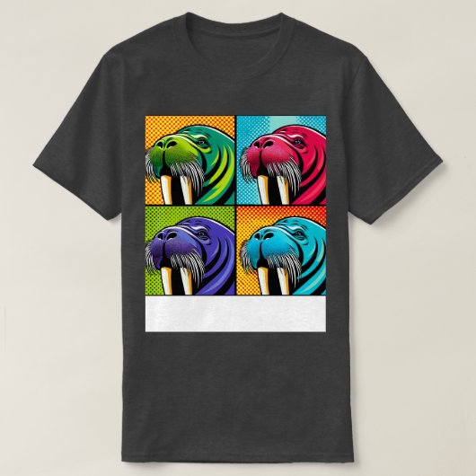 T-shirt Art Walrus Tee Marine Mammal Statement (Design devant)