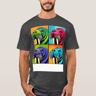 T-shirt Art Walrus Tee Marine Mammal Statement