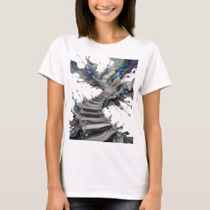T-shirt Art wearable ABSTRACT ART Argent Élégant v2
