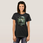 T-shirt Artefact De Masque Jadeite Olmec (Devant entier)