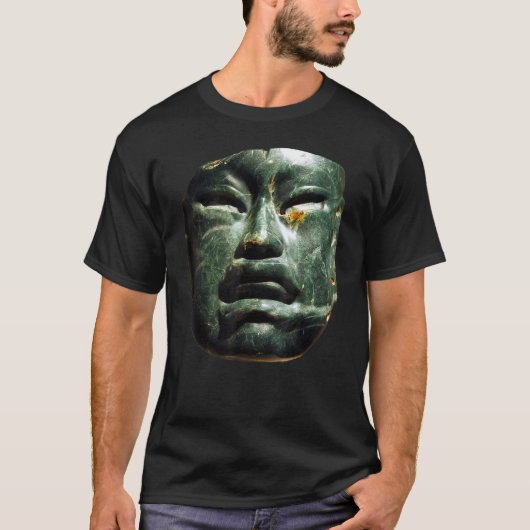 T-shirt Artefact De Masque Jadeite Olmec (Devant)