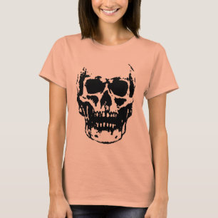 T-shirt Artefacts de Pop crâne noir blanc