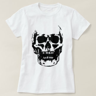 T-shirt Artefacts de Pop crâne noir blanc