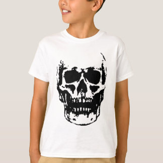 T-shirt Artefacts de Pop crâne noir blanc