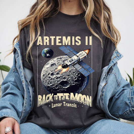 T-shirt Artemis II NASA Moon Mission Cosmic Galaxy Art