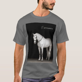 T-shirt ArtEquestre mode équestre blanc cheval garçon