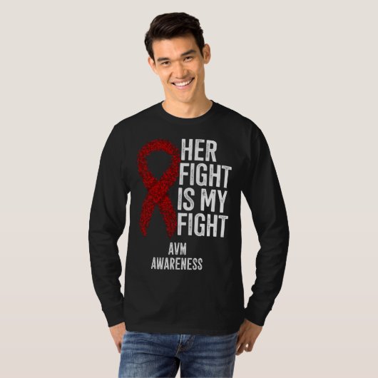 T-shirt Arteriovenous Malformation Her Fight Is My Fight A (Devant entier)