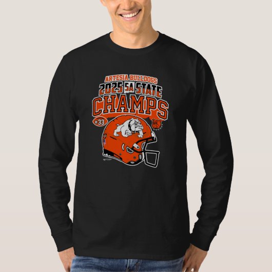 T-shirt Artesia Bulldogs 2025 State Champs (Devant)