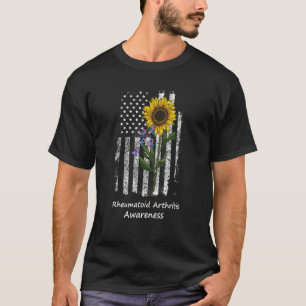 T-shirt arthrite rhumatoïde Guerrier USA Drapeau Vintage S