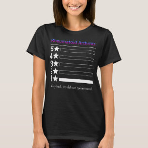 T-shirt Arthrite rhumatoïde Très mauvaise, ne recommande