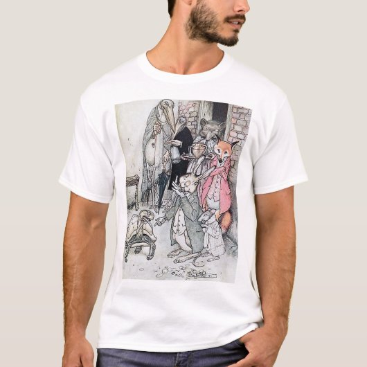T-shirt Arthur rackham , “ Tortoise and hare ” (Devant)