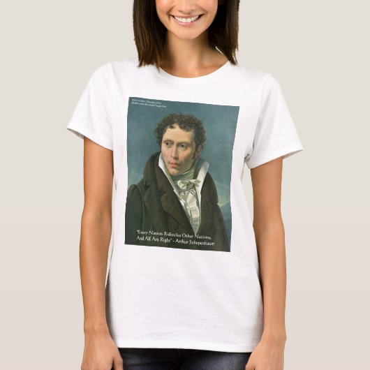 T-shirt Arthur Schopenhauer "Nations Ridicule" Don de devi (Devant)