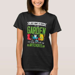 T-shirt Artichauts Végétalien Jardinage Jardin Jardinier P