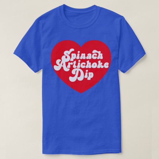 T-shirt Artichot d'épinards Dip Coeur Aimer Spinach Dip (Design devant)