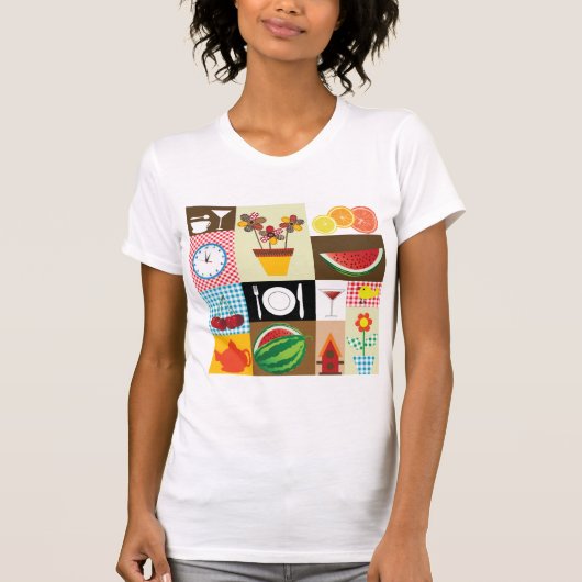 T-shirt Articles de table de cuisine (Devant)