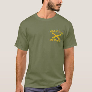 T-shirt Artillerie De Terrain Insigne Du Roi De La Branche