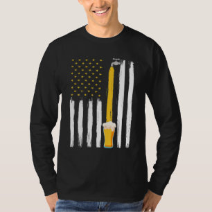 T-shirt Artisanat Beer American Flag USA 4 juillet Brasser
