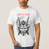 T-shirt Artisanat de masques Samurai de couleur T (Devant)