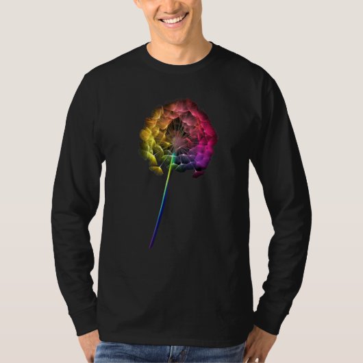 T-shirt Artist Dandelion Garden Rainbow Flower (Devant)