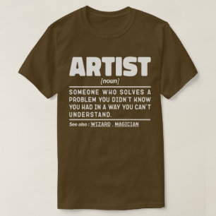 T-shirt Artist Noun Définition Drôle Drôle Sayings Cool