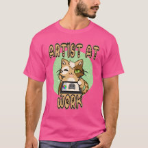 Artiste au travail – design de chat mignon