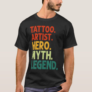 T-shirt Artiste de tatouage Héros Mythe Légende Vintage A