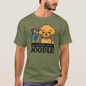 T-shirt Artiste Doodle Dog d'Or Personnalisé Hommes (Devant)