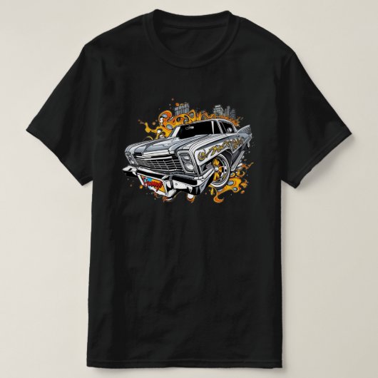 T-shirt Artiste Graffiti Style Chevrolet Lowrider (Design devant)