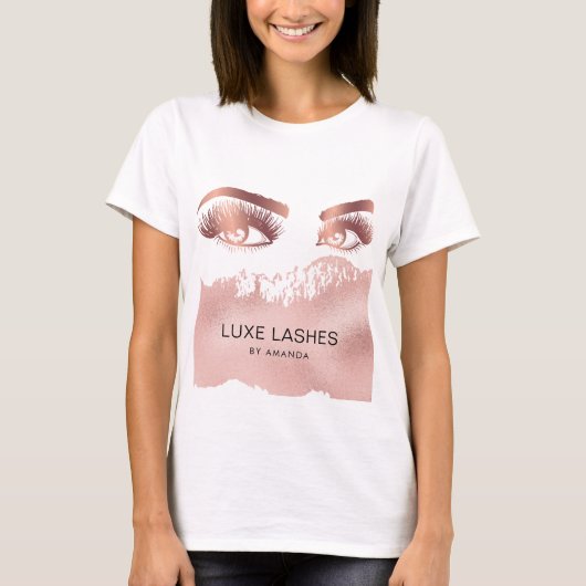 T-shirt Artiste maquillage Eyebrows Lashes Parties scintil (Devant)