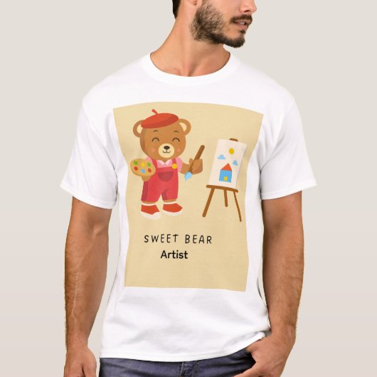 T-shirt Artiste ours doux (Devant)