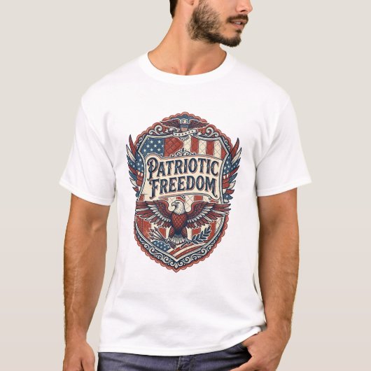 T-shirt Artiste Patchwork Patriotique (Devant)