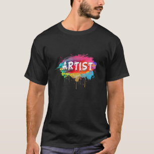 T-shirt Artiste Peintres Messy Paint Splatter 1