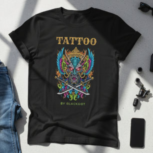 T-shirt Artiste Tatoueur Professionnel Masque de Démon tat