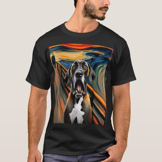 T-shirt Artistic Great Dane Expressionist Artsy Great Dane (Devant)