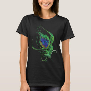 T-shirt Artistic Peacock Feather Lord Krishna Tank Top