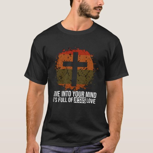 T-shirt Artistic Retro Cross Artwork (Devant)