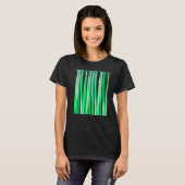 T-shirt Artistic Vertical Stripes Aquamarine Green Hues (Devant entier)