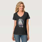 T-shirt Artistic White Parakeet Budgie Bird Flower Crown P (Devant entier)