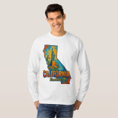 T-Shirt Artistique de l'Etat de Californie - Peint (Devant entier)