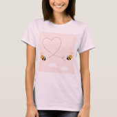 T-shirt artistique mariage avec abeilles (Devant)