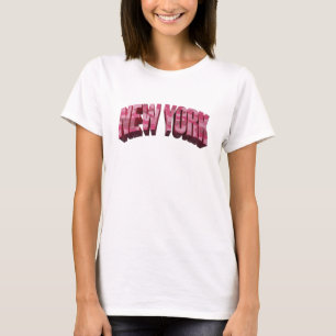 T-shirt Artistique Rose NEW YORK Art à Porter