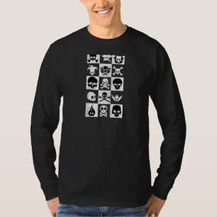T-shirt Arts Du Crâne Des Crânes Pirate Squelette Morts Mo