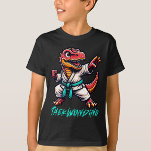 T-shirt Arts Martiaux Drôles Karaté Taekwondo Dino Animal 