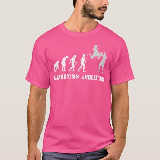 T-shirt Arts martiaux Évolution humaine Kickboxing Thérapi (Devant)