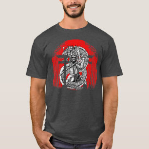 T-shirt Arts martiaux Japonais Tengu Samurai avec Dragon J