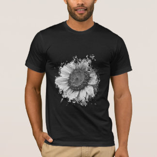 T-shirt Artsy B&W Sunflower