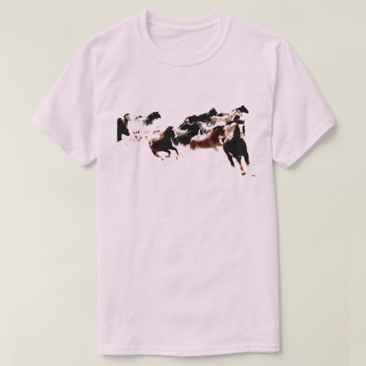 T-shirt Artsy Frisky Running Horses (Design devant)