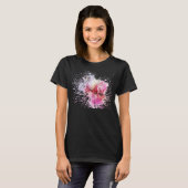 T-shirt Artsy Pink Roseate Spoonbill en Aquarelle et encre (Devant entier)